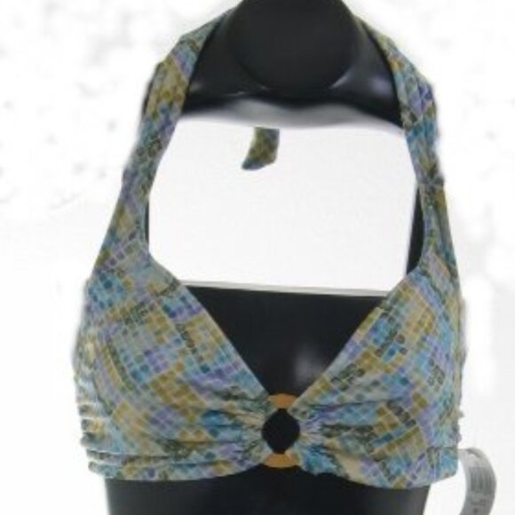 INC Tiled Look Halter Bikini - Sz XS - NEW - Picture 2 of 13